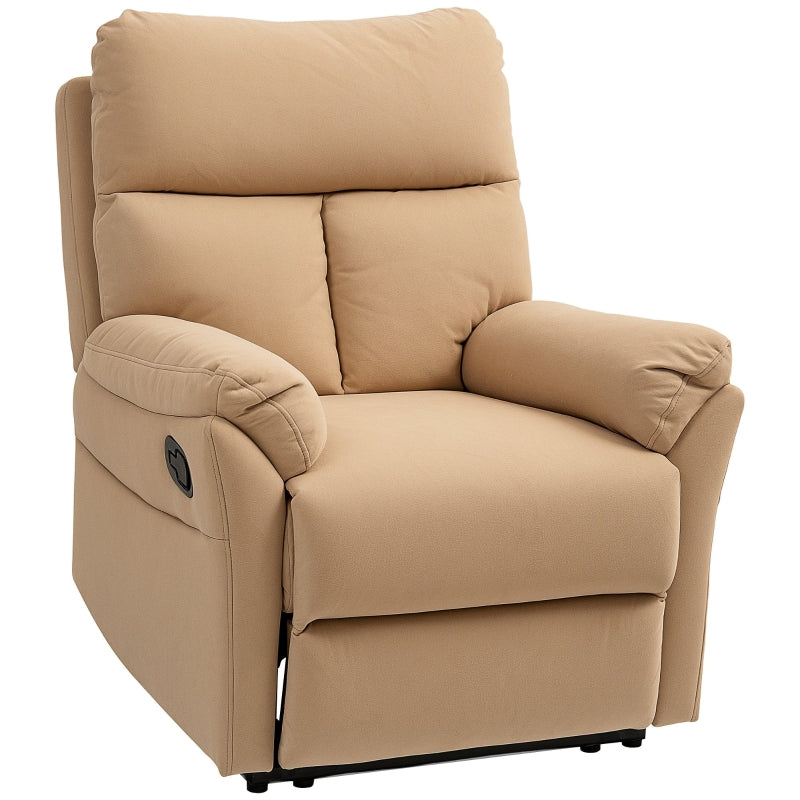 Manual Reclining Armchair, 140° with Footrest - Light Brown