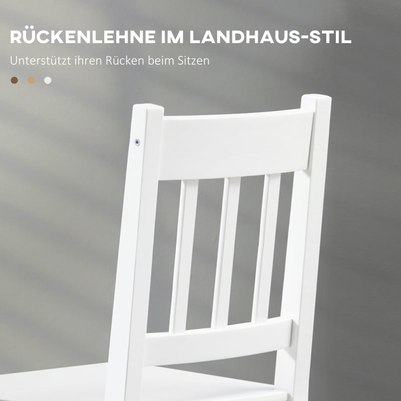 Dining Chairs, Set of 2 Solid Wood, White