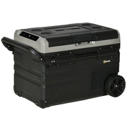 Car Cooler 40L with LED Lighting Compressor and Wheels, Grey and Black