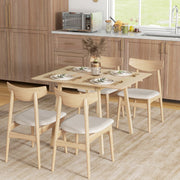 Folding Dining Table, 2-4 Person Small Space 110x86x75cm, Wood Natural Finish