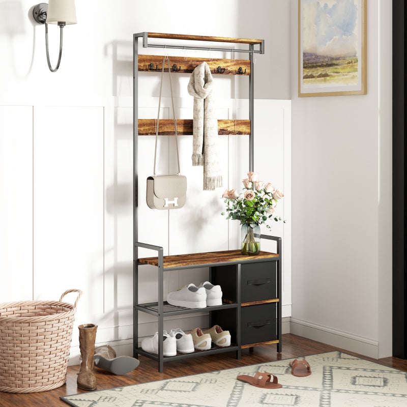 Hallway Tree, Industrial Multi-Use, Brown/Black
