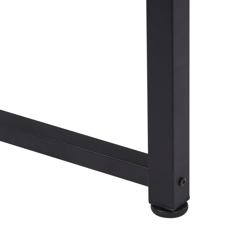 Computer Desk, Workstation for Home Office Study 120 x 60 x 76cm Metal Frame, Black