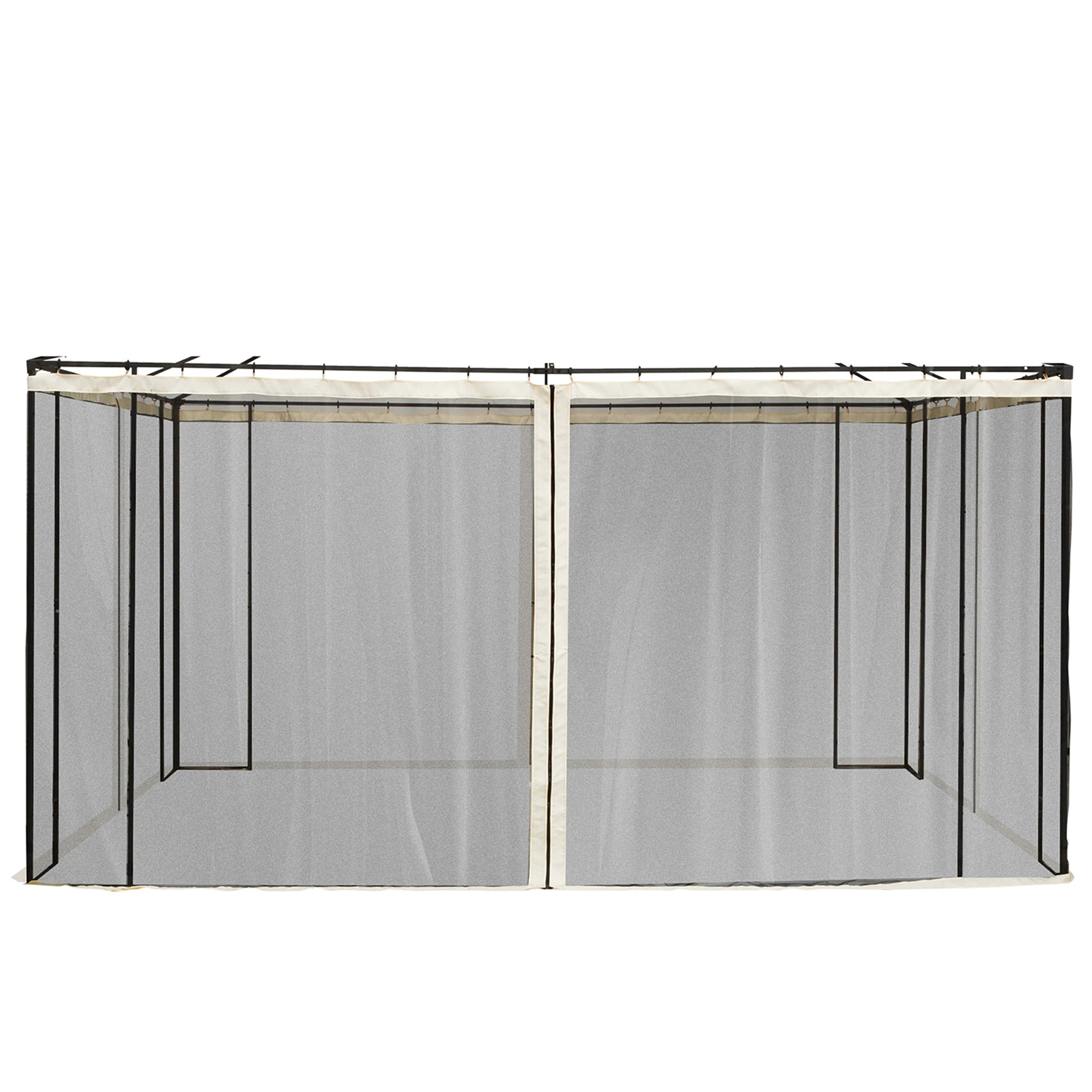 Mosquito Net 3x4 Gazebo 4 Side Panels Nylon Mesh, Black