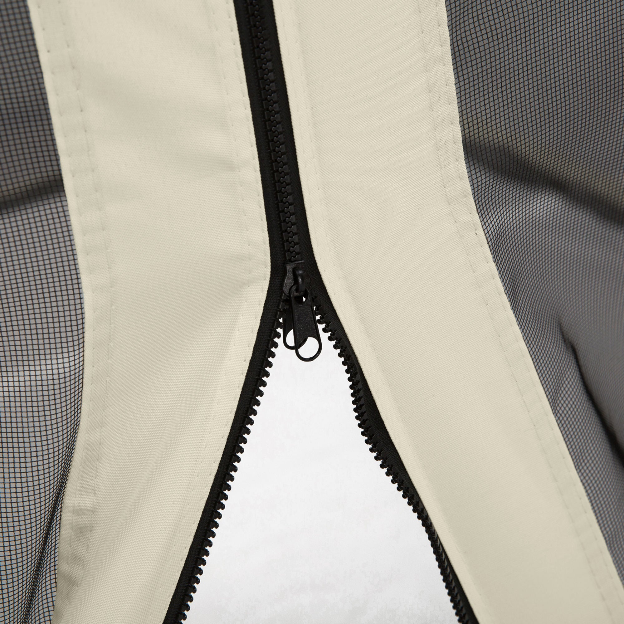 Mosquito Net Gazebo 3x3m 4 Side Panels Zipper Nylon Mesh Black