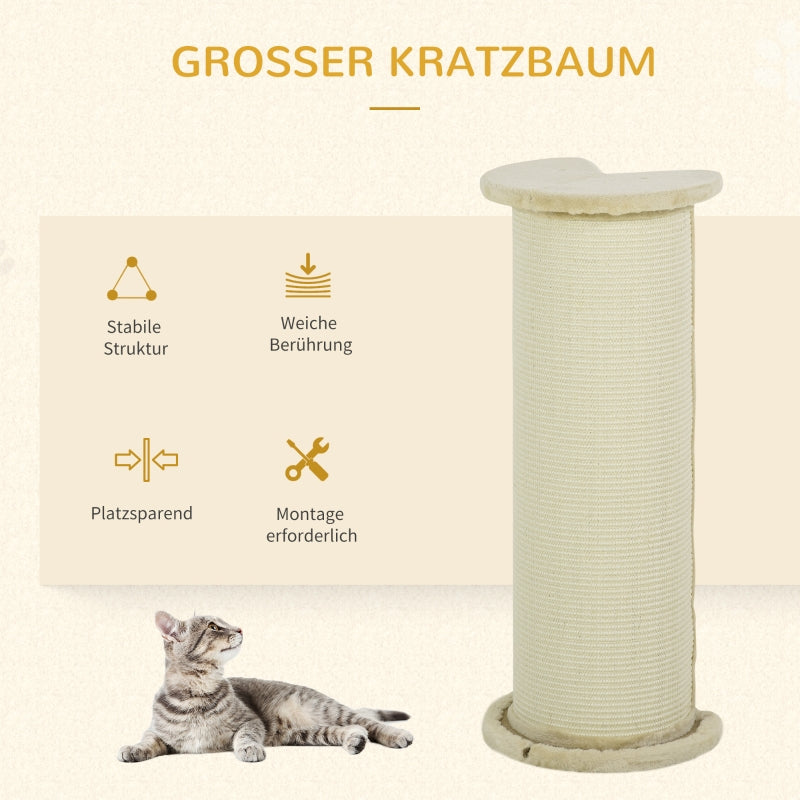 Corner Cat Scratching Board, Space-Saving, Cream White