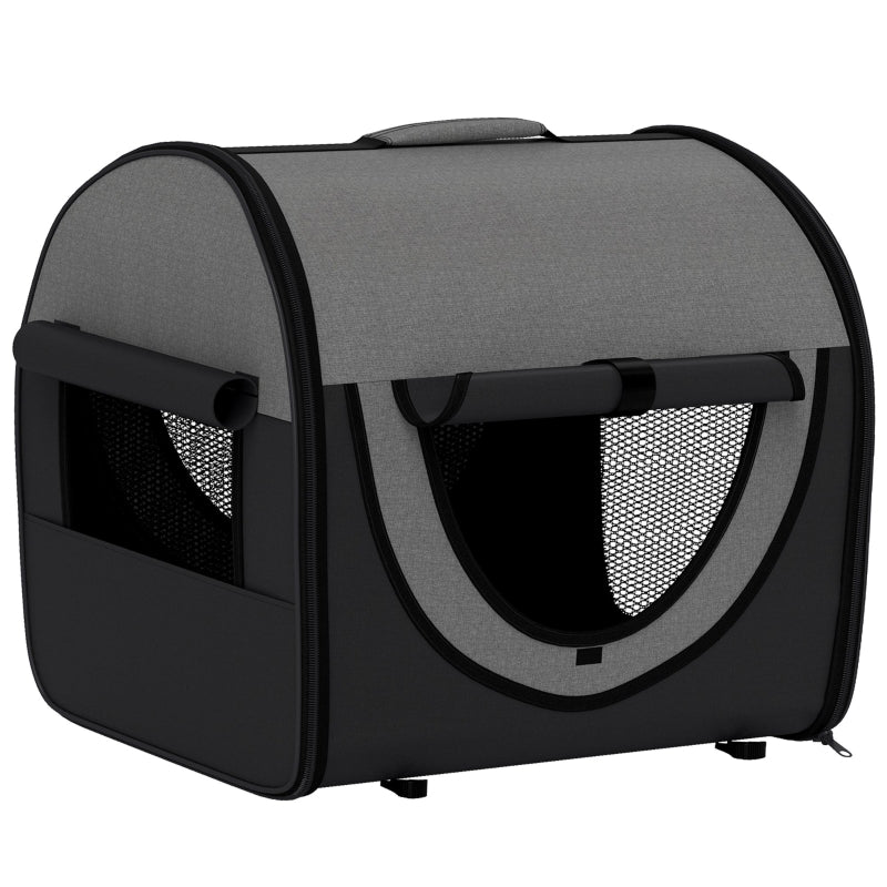 Folding Pet Crate, Fabric Soft, Black