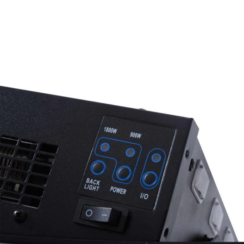 Electric Fireplace, Wall-Mounted 65 x 11.4 x 52cm, Glass and Metal