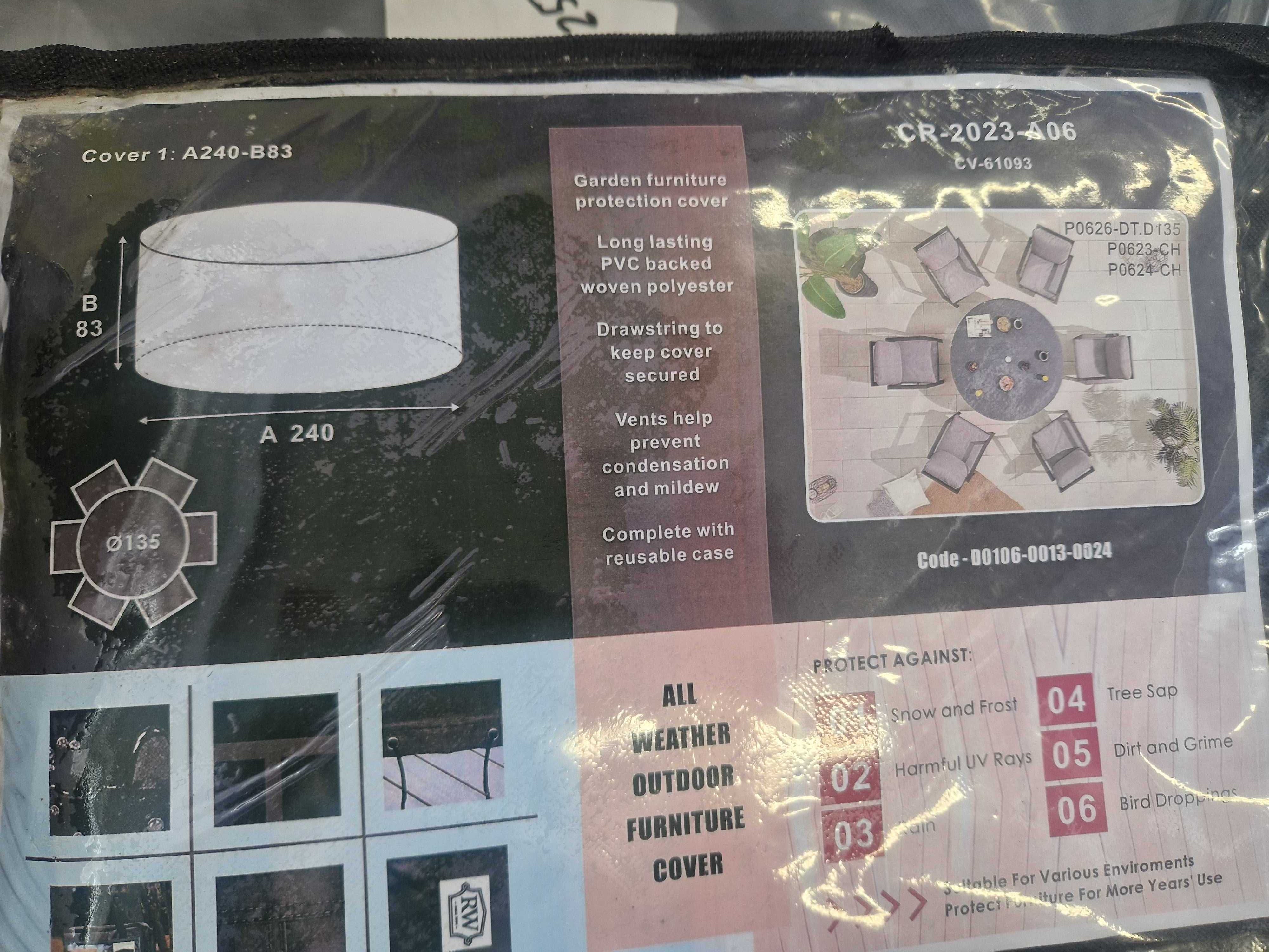 Protective Cover - 6 Seater Set with Round Table