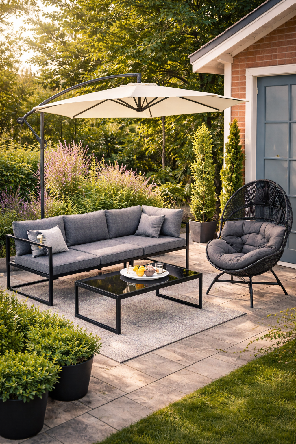 Relaxed garden lounging