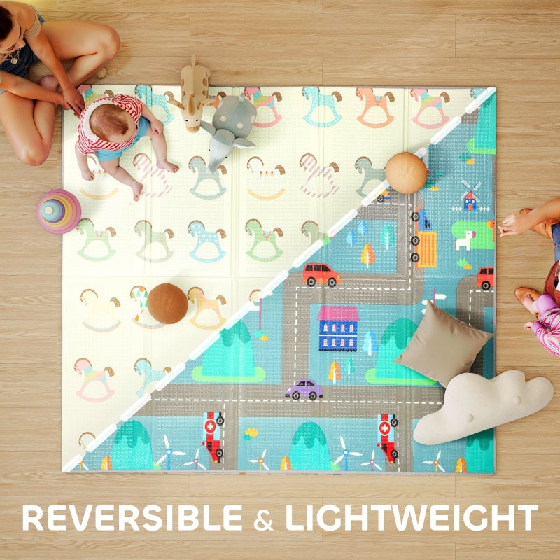 Baby Play Mat Foldable Double-Sided Multicolor