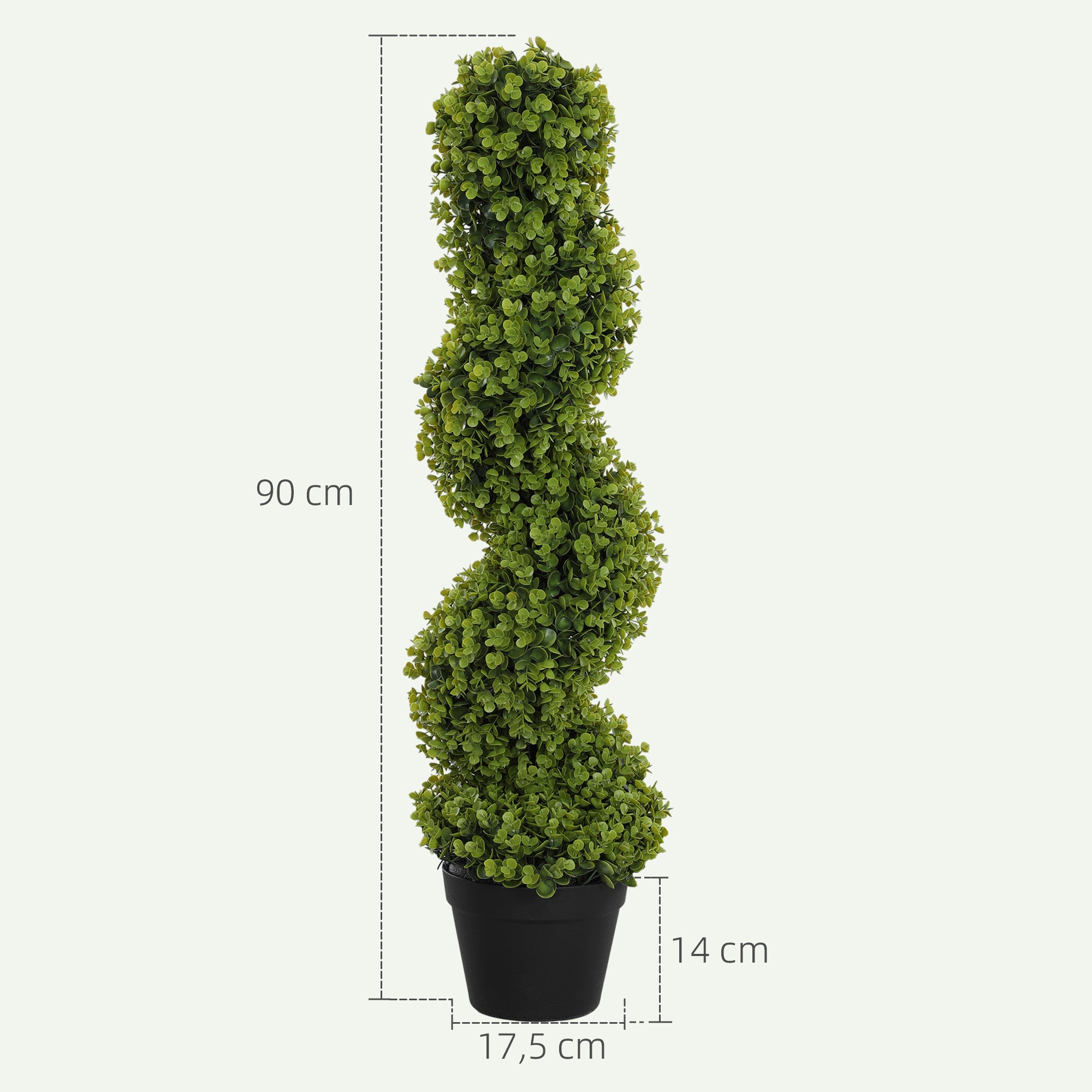 Artificial Spiral Eucalyptus, 90 cm Indoor Plant, Green