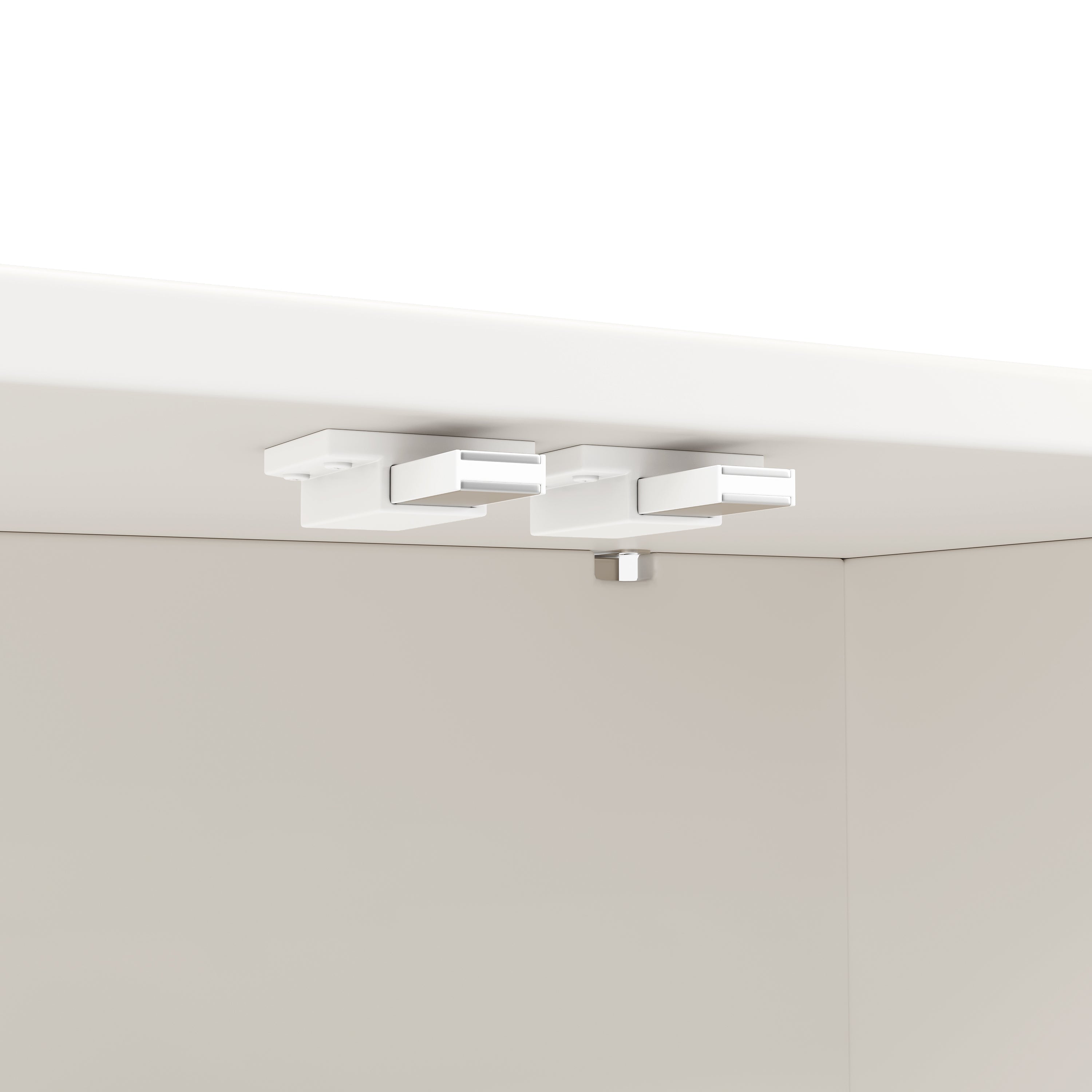 Sideboard Cabinet with Storage and Adjustable Top, White