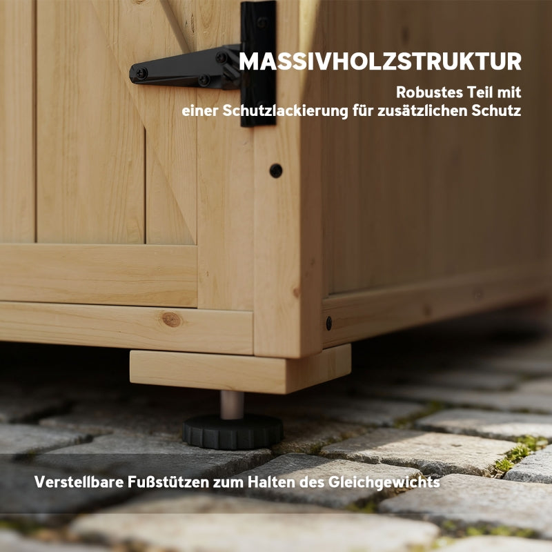 Outdoor Storage Box Weatherproof Asphalt Roof - Dark Grey