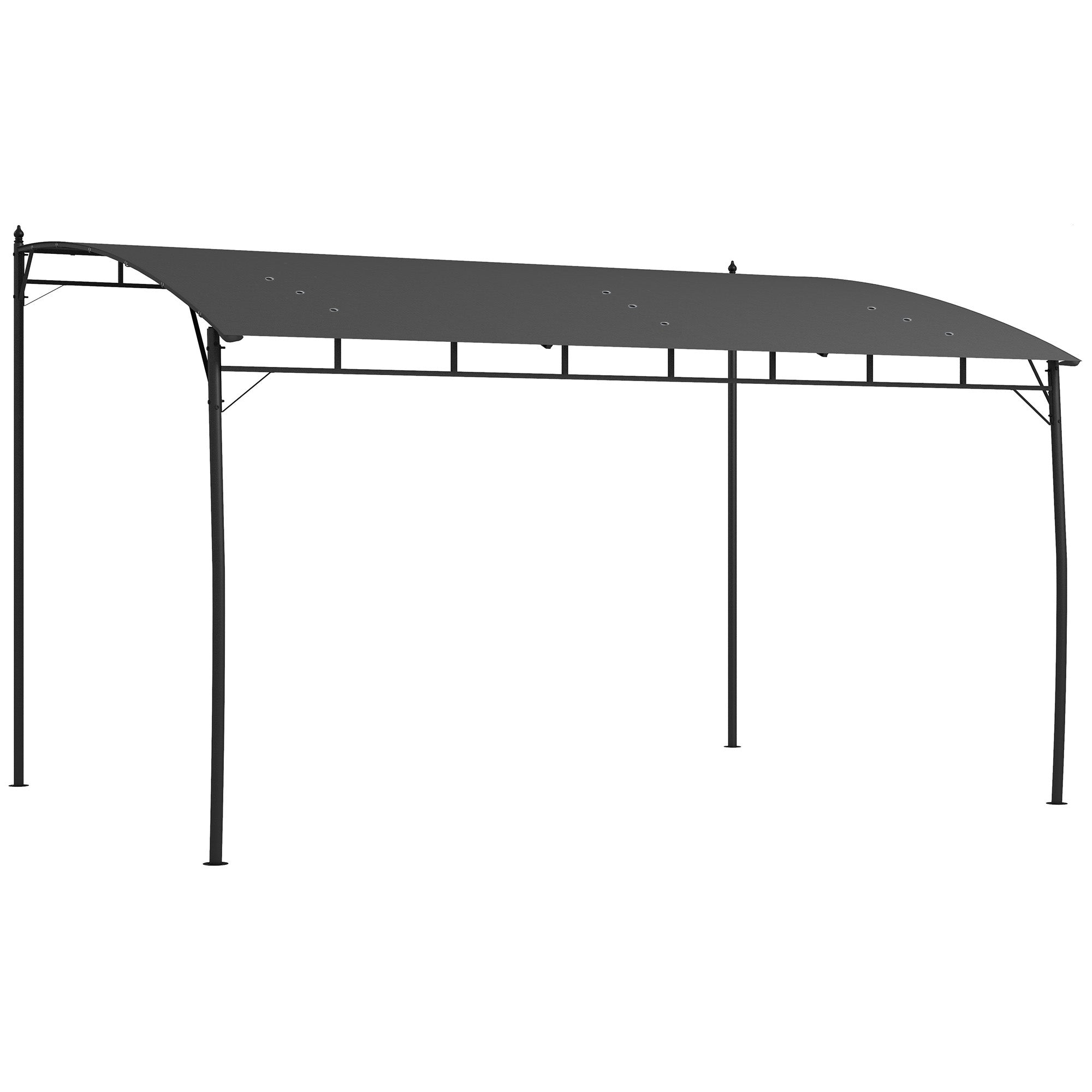 Metal Frame Pergola 3x4m with Canopy, Grey