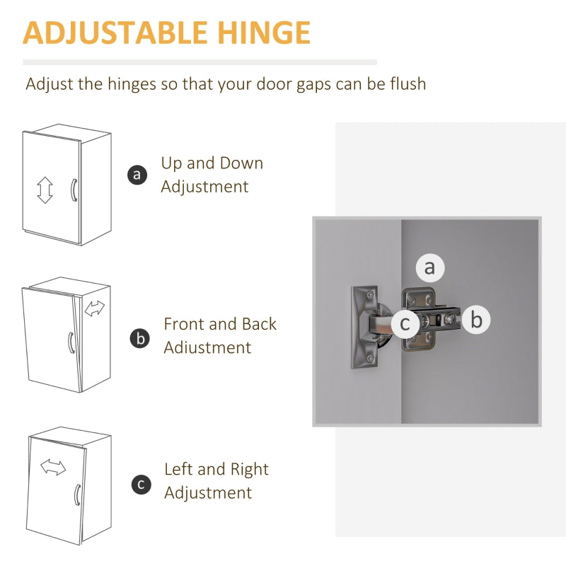 Multi-Storage Mobile Office Cabinet, 5-Drawer Cupboard Adjustable Shelf, White