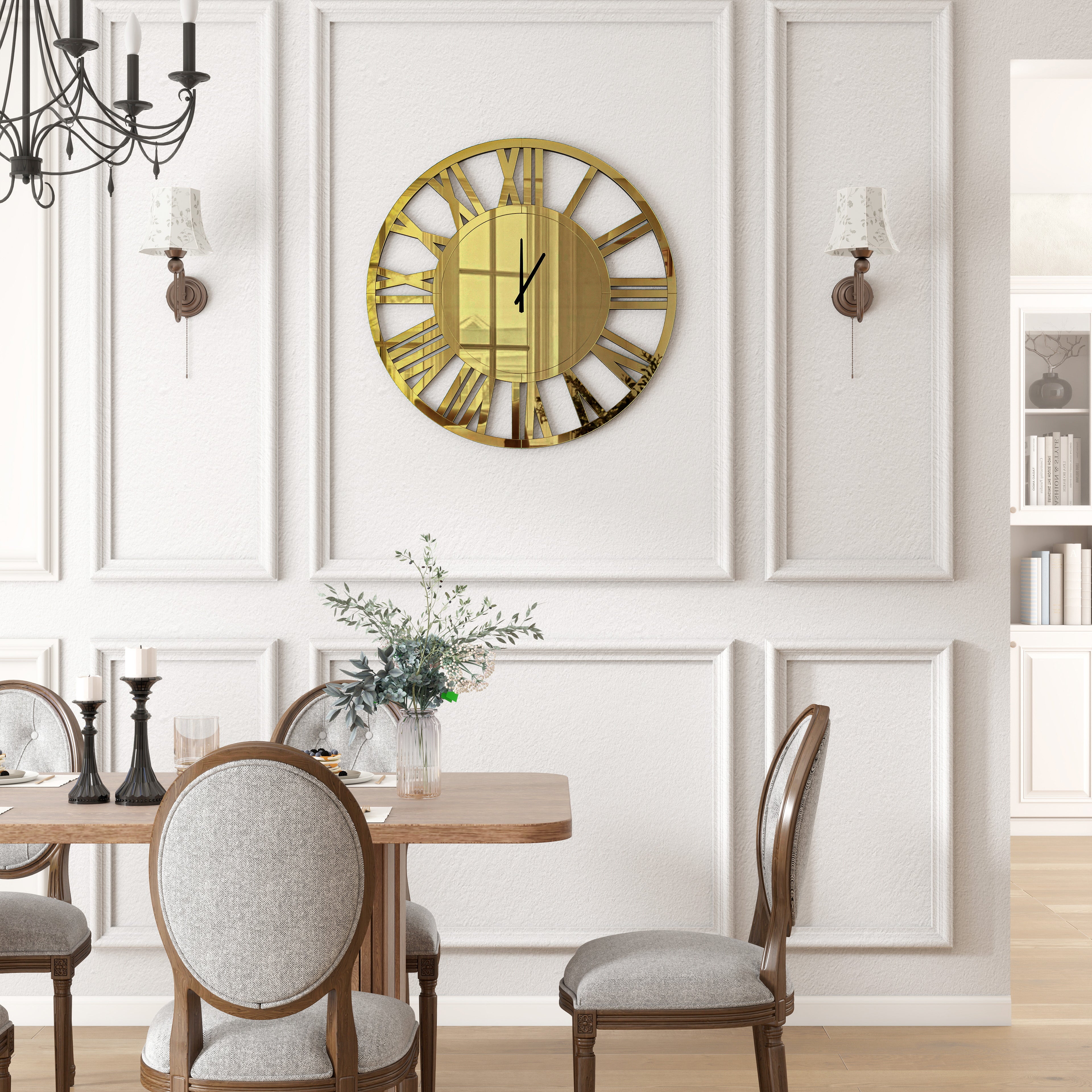 Wall Clock Round Glass