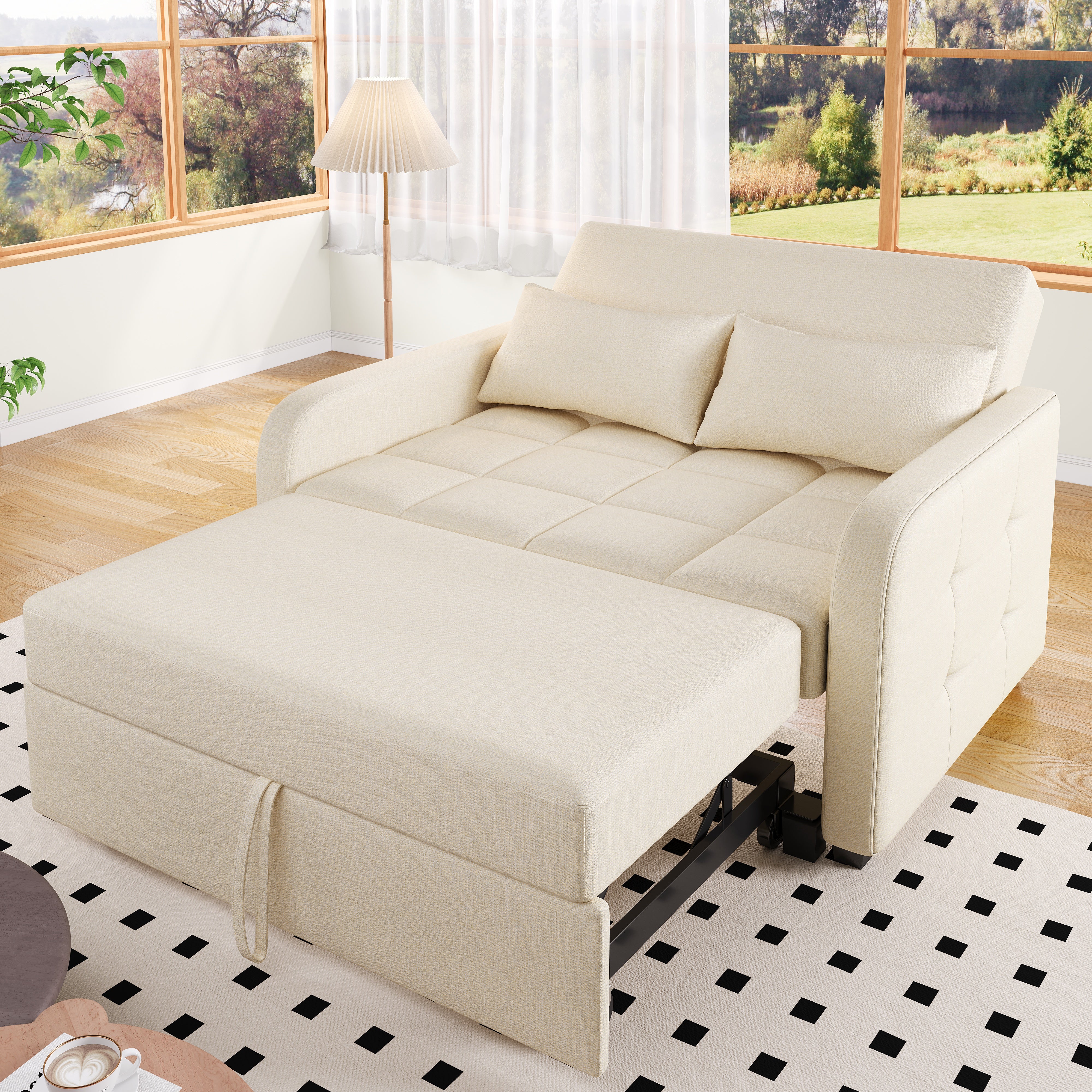 Sofa Bed, Multifunctional Folding Adjustable Backrest, 180x127 cm