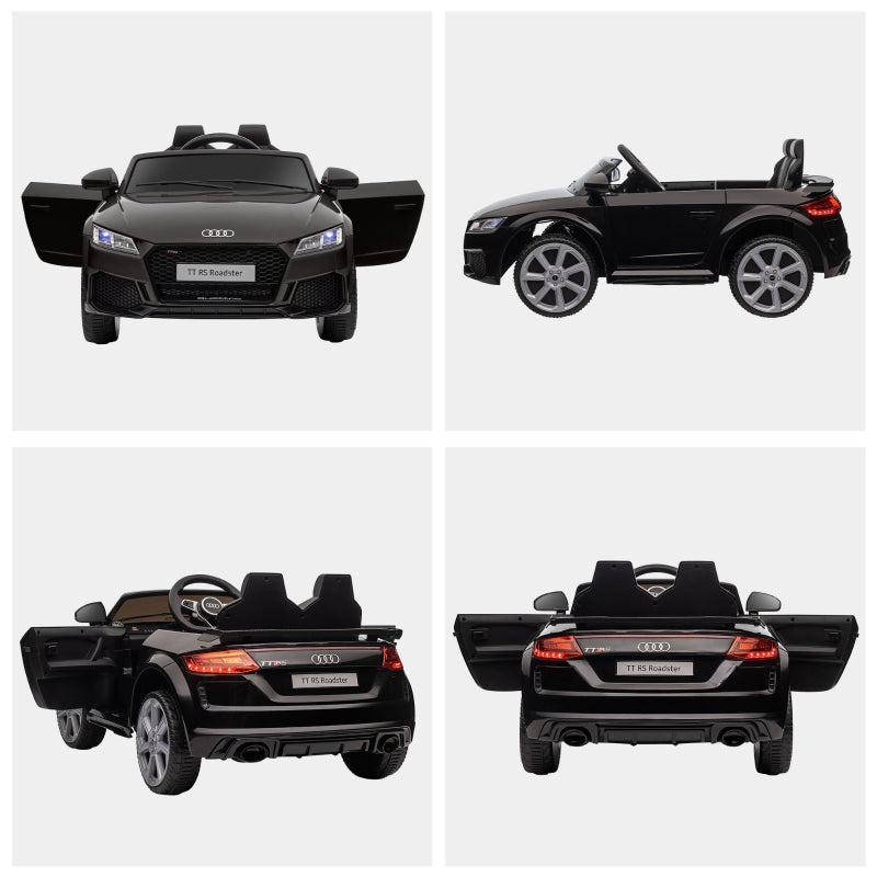Kids Licensed Audi TT 12V Battery Remote Control Ride-On Car Black