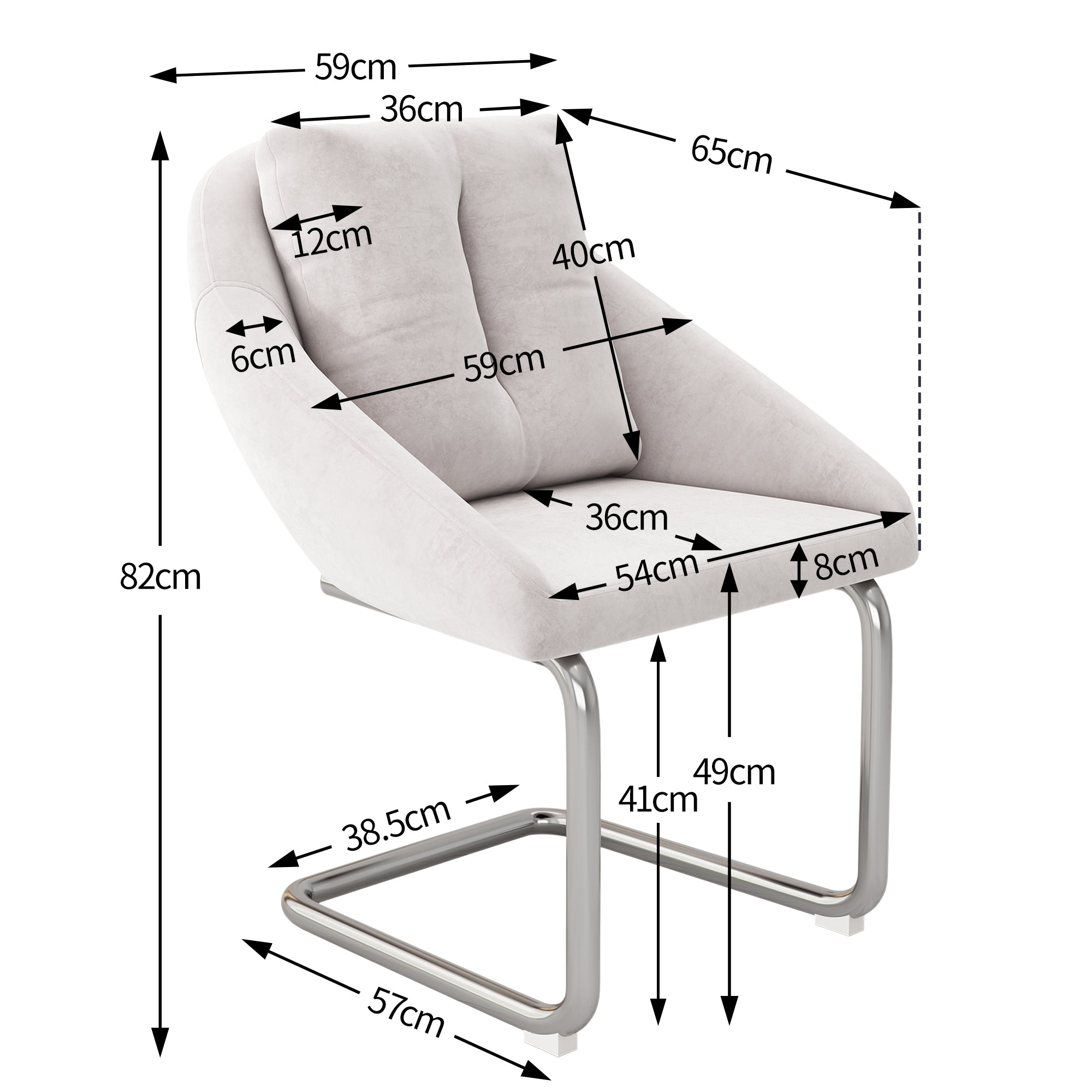 Velvet Dining Chair Set of 4, Luxurious Swivel with Cushions and Curved Legs, Beige Samt