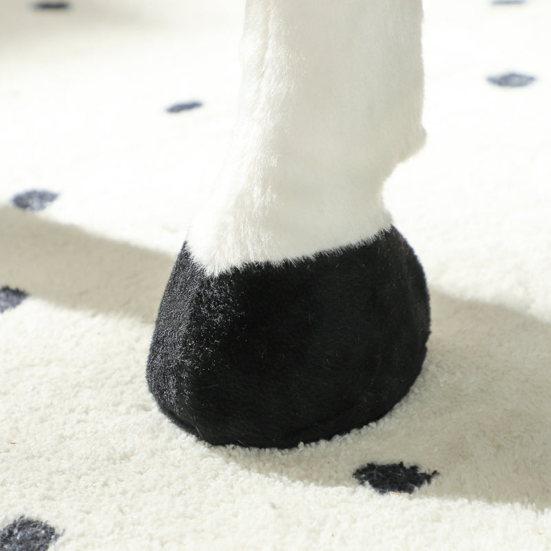 AIYAPLAY Riding Horse with Sound, 48 cm High Toy Horse for Children 3-8 Years, Metal, Brown + Cream White