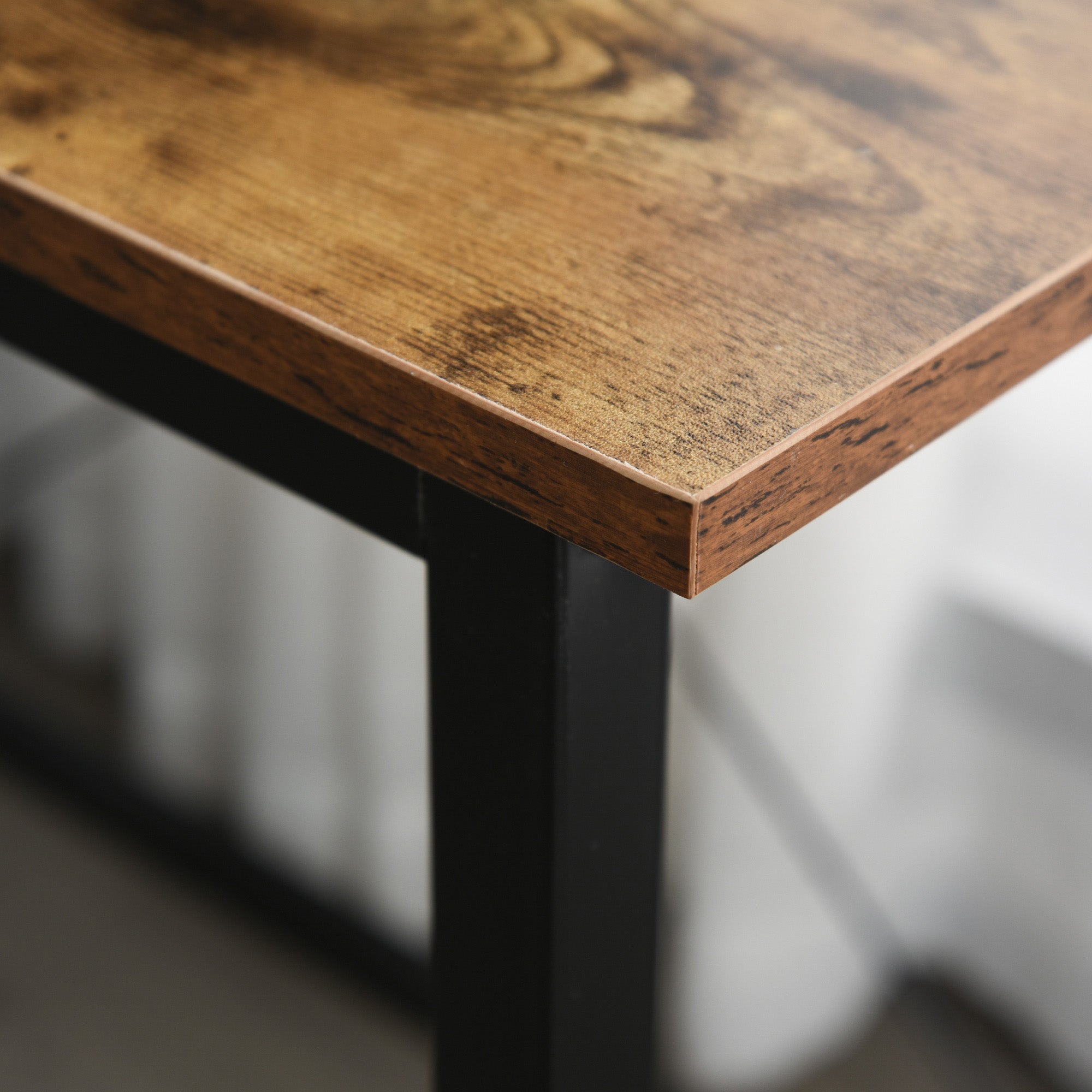 L-Shaped Corner Gaming Computer Desk, 150x150x75cm, Rustic Brown