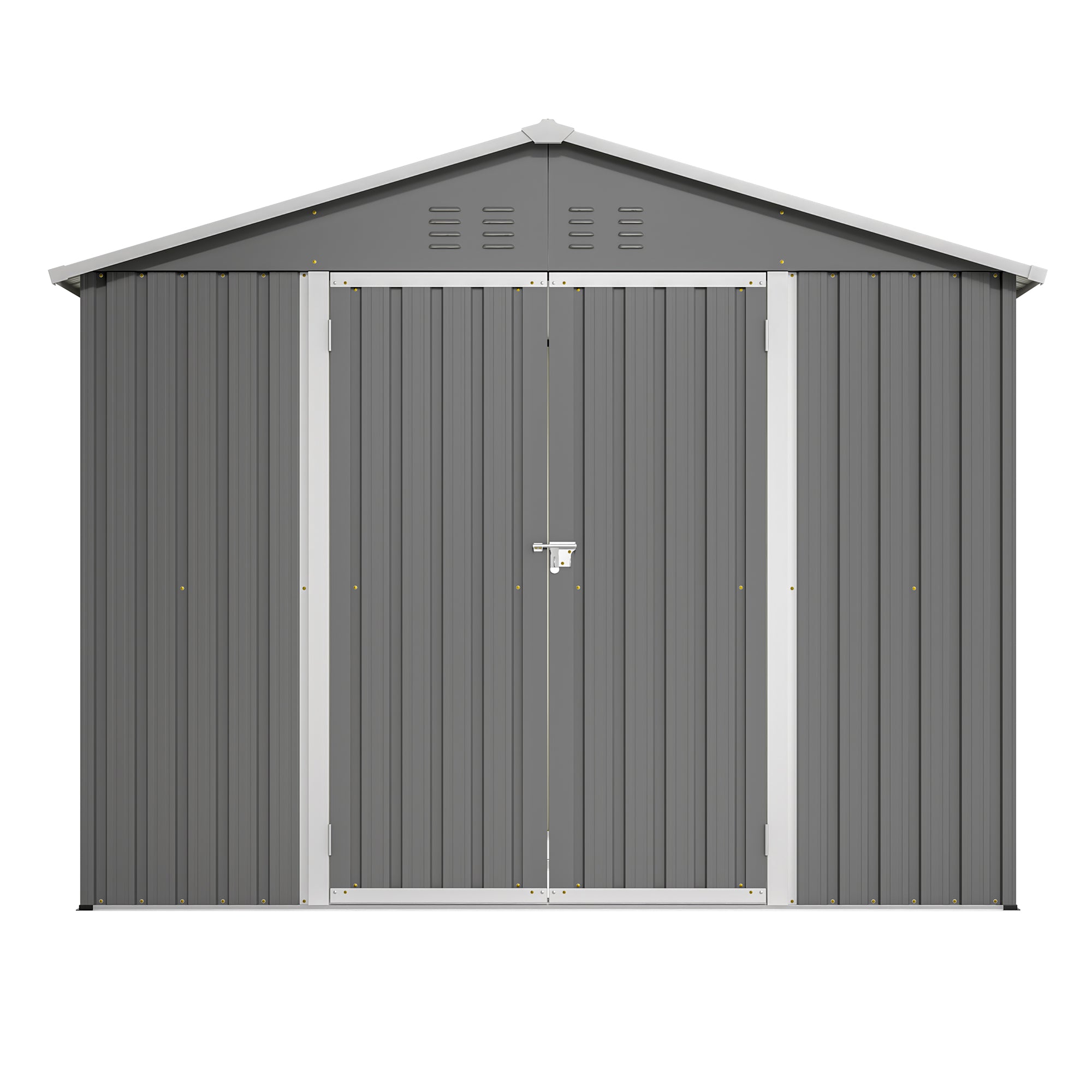 Metal Tool Shed, 8x6FT Folding Door, Anthracite Grey
