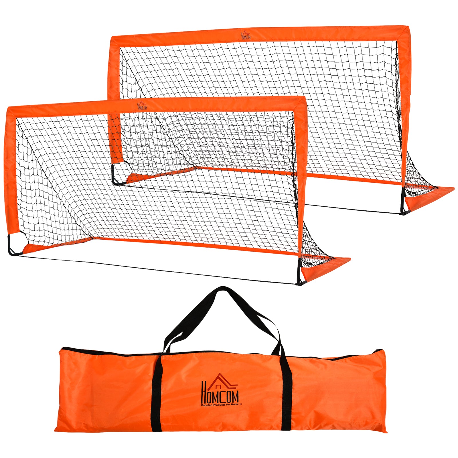 Football Goals, Foldable Mini Metal with Oxford Fabric, Orange