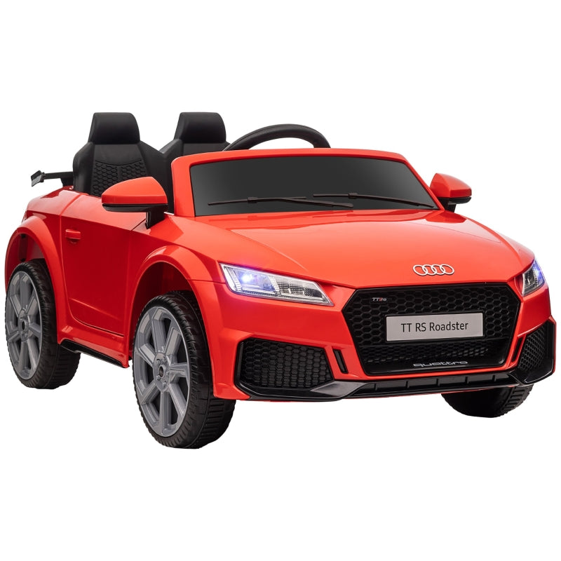 Kids Licensed Audi TT Ride-On Car, 12V with Remote, Suspension, Headlights, MP3 Player, Red