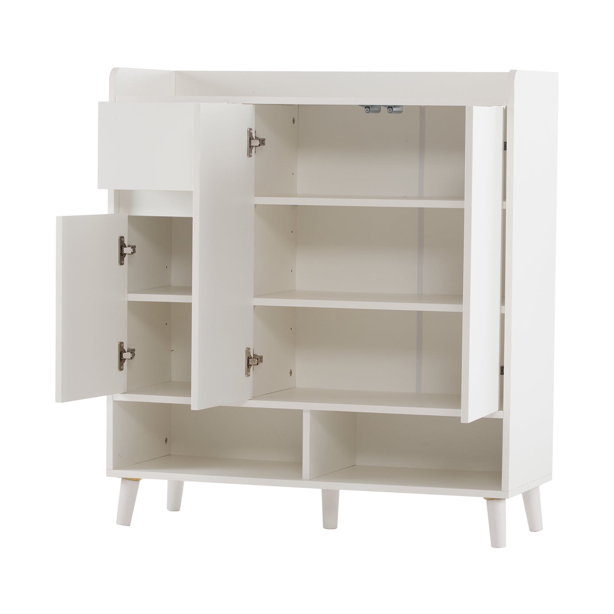 Chest of drawers with adjustable shelves, minimalist home organizer, solid wood