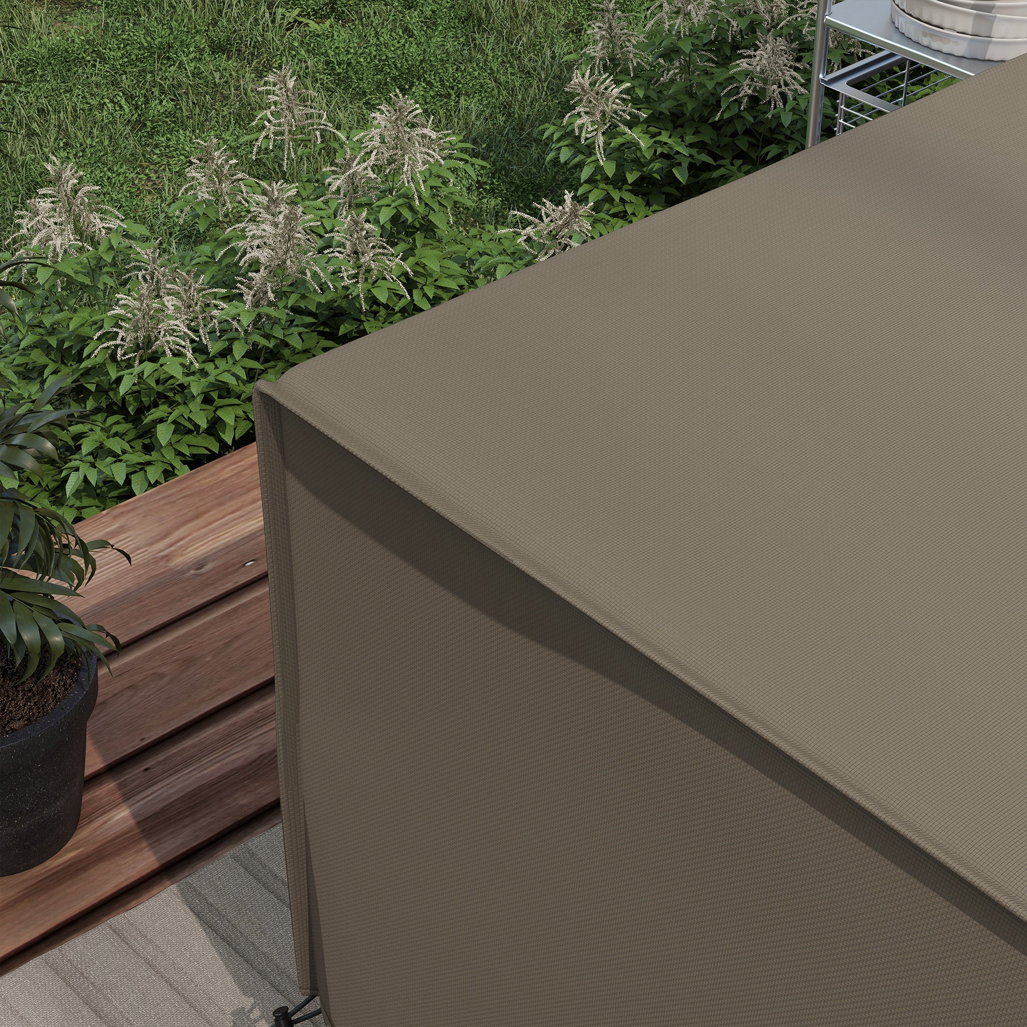 Patio Garden Furniture Set Cover Large Square Waterproof 230 x 230 x 70cm Grey 600D Oxford