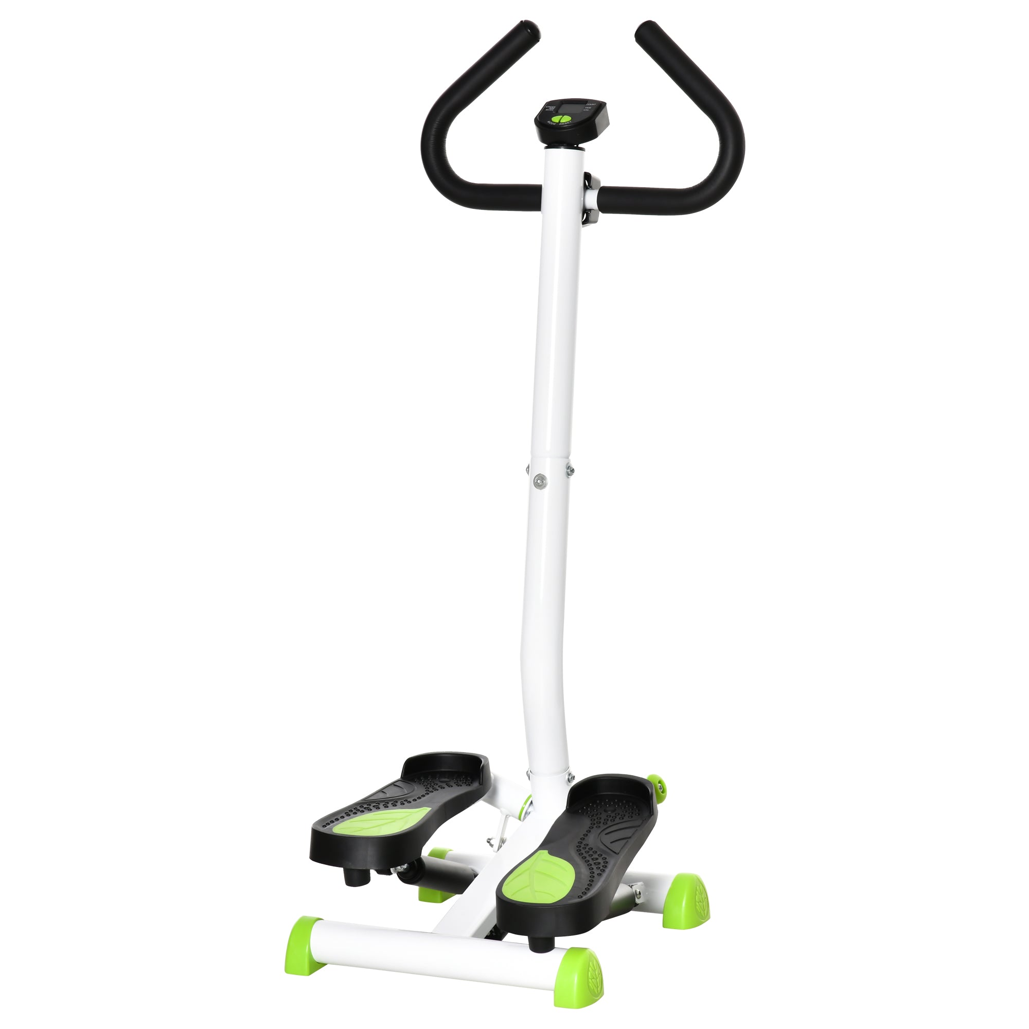 Stepper Fitness Swing Stepper with LCD Screen, Handlebar, Steel ABS, Green