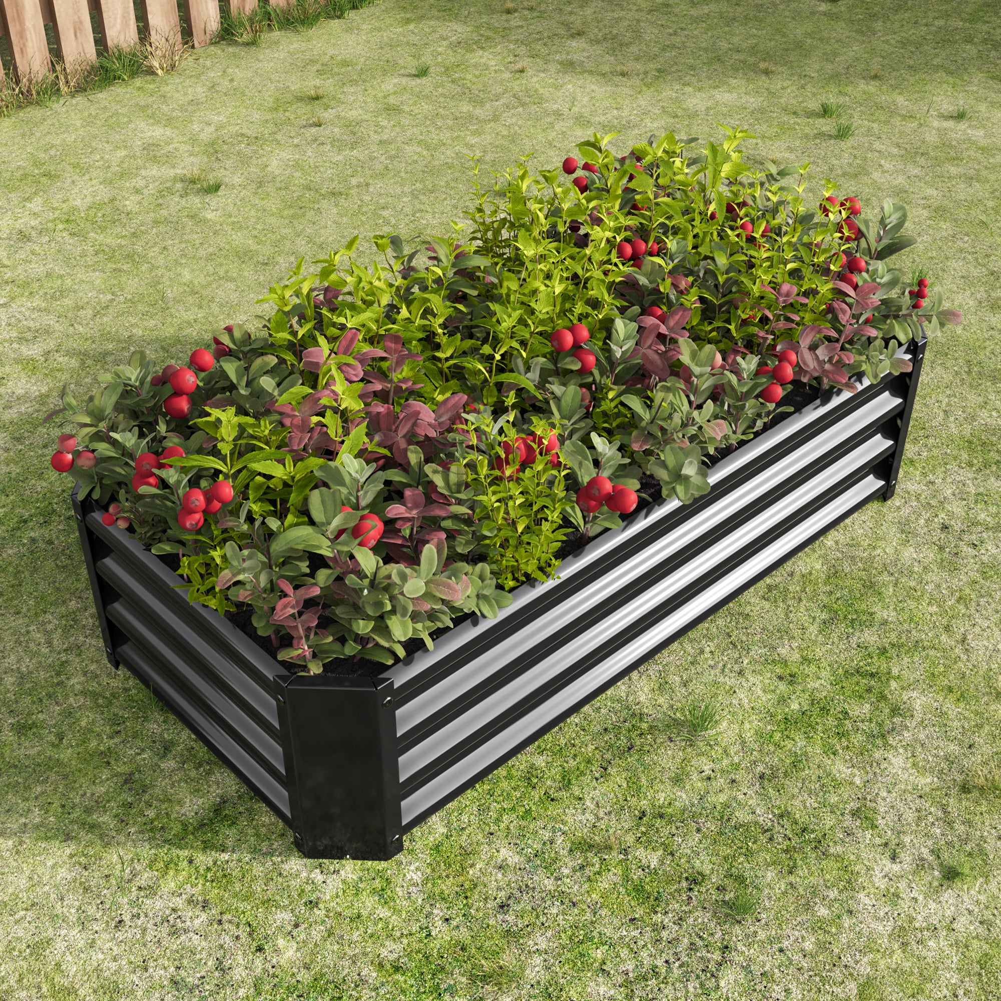 Raised Bed Metal Plant, Steel Rust Protection, Anthracite