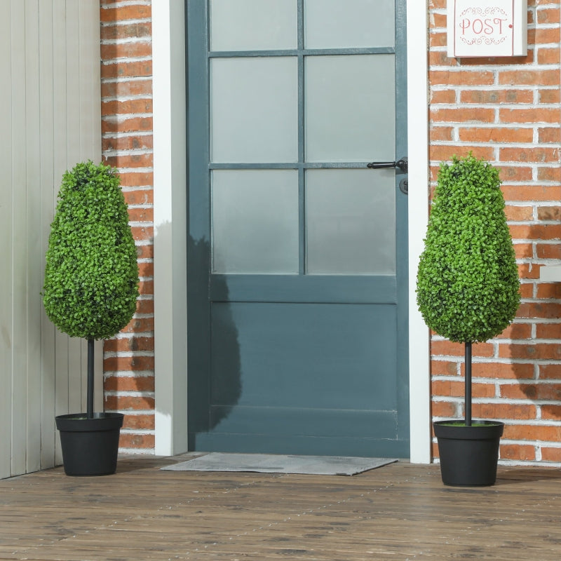 Artificial Boxwood Plants, Teardrop Shape 90cm, Plastic
