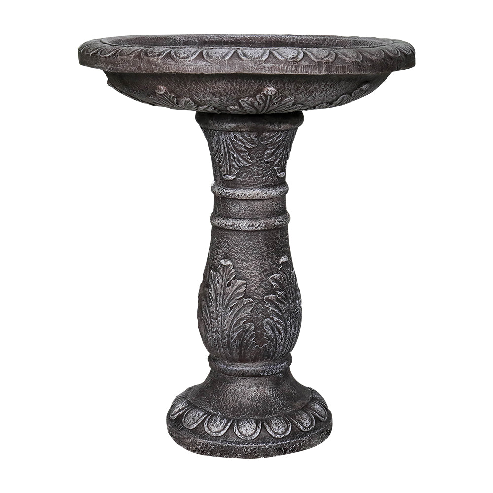 Birdbath Fountain 62cm Height x 51cm Diameter, Fiber-Reinforced Concrete