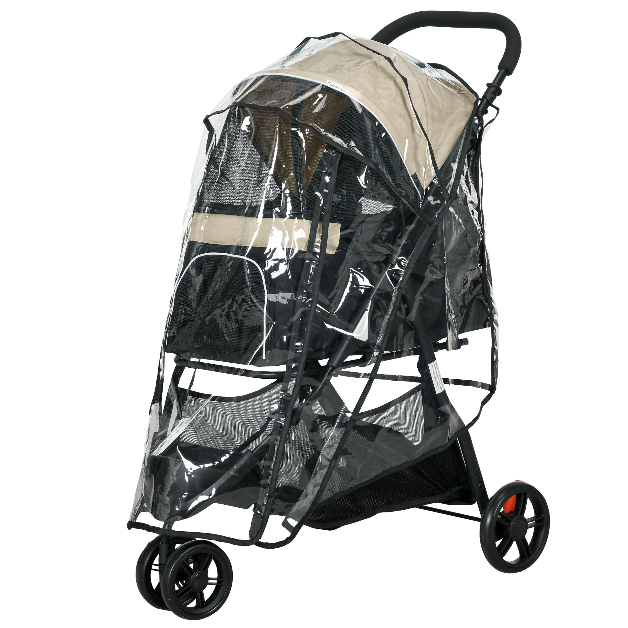 Dog Buggy 2 in 1, Foldable with Rain Cover, Khaki