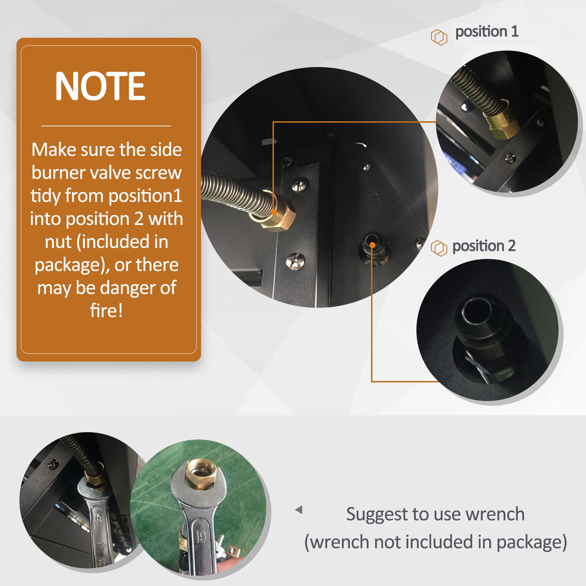 Gas Barbecue Grill 4+1 Burner Smoker BBQ Trolley Stainless Steel + Metal