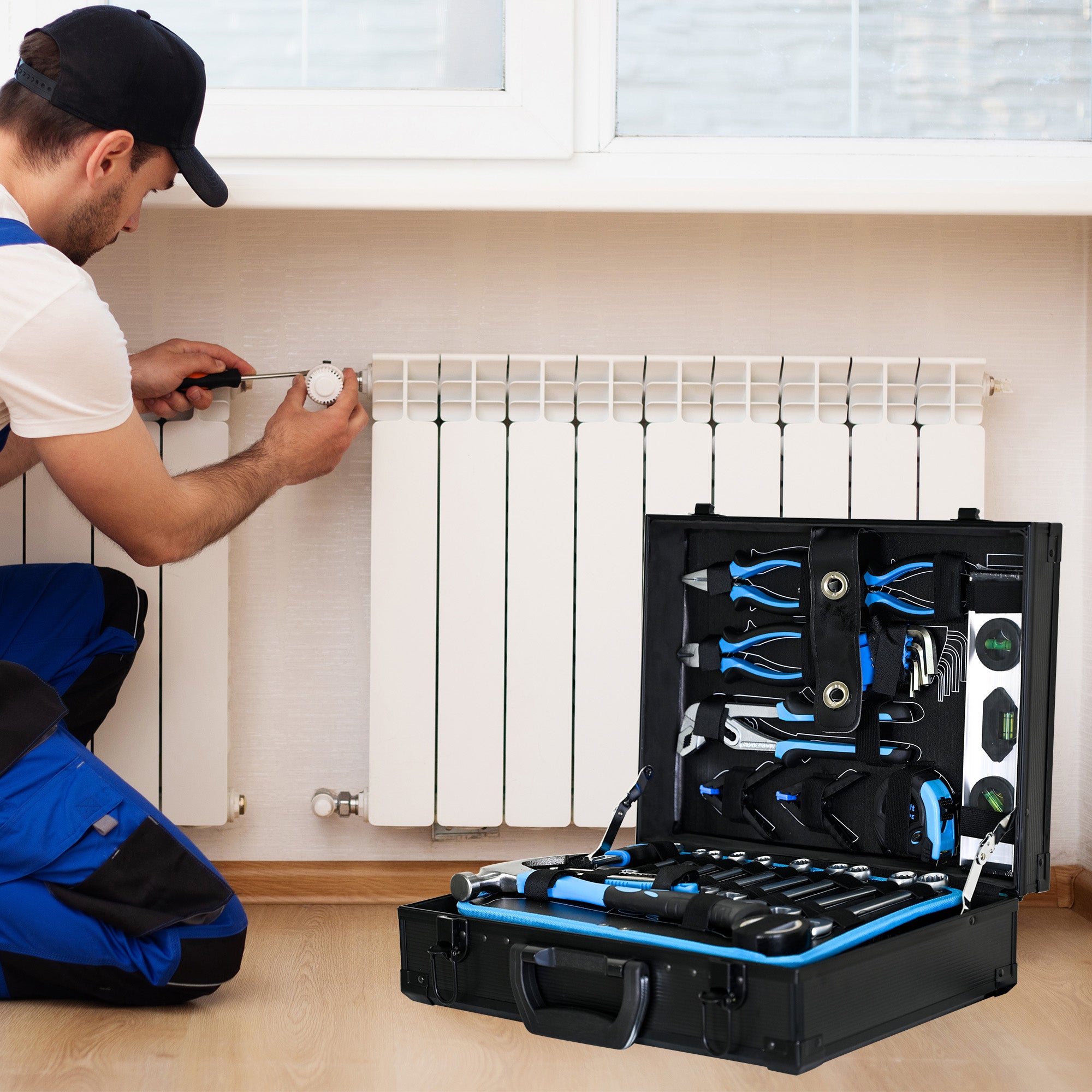 Combined Maintenance Tool Kit, 247-Piece Basic Set, Steel/Plastic