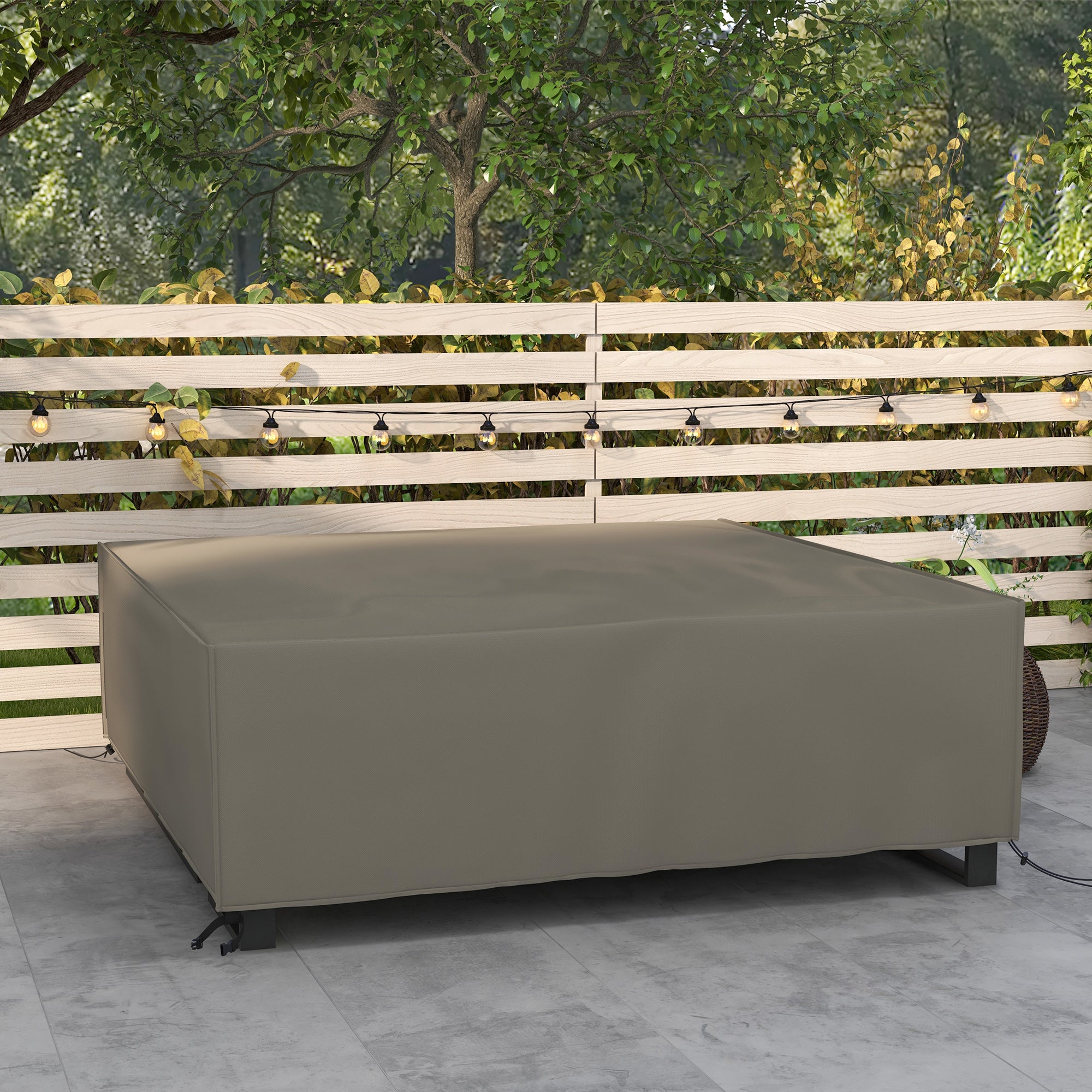 Patio Garden Furniture Set Cover Large Square Waterproof 230 x 230 x 70cm Grey 600D Oxford