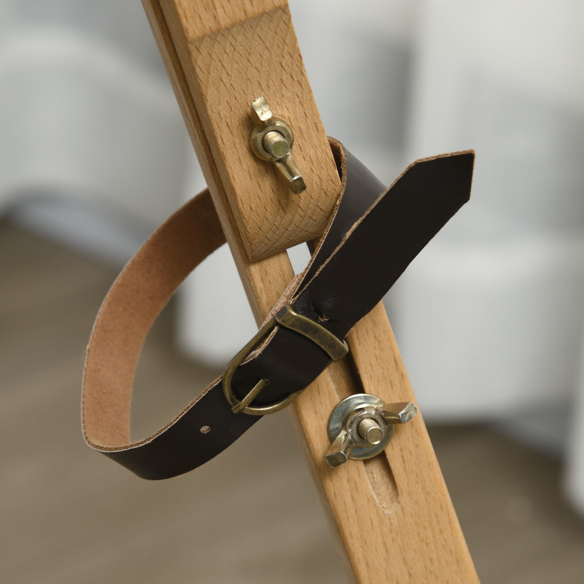 Easel - Foldable Tripod, Height-Adjustable up to 107cm - Beechwood