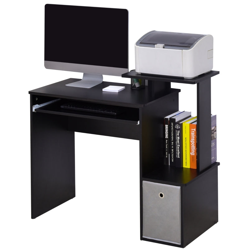 Computer Desk Sliding Keyboard Tray Storage Drawer Shelf Black