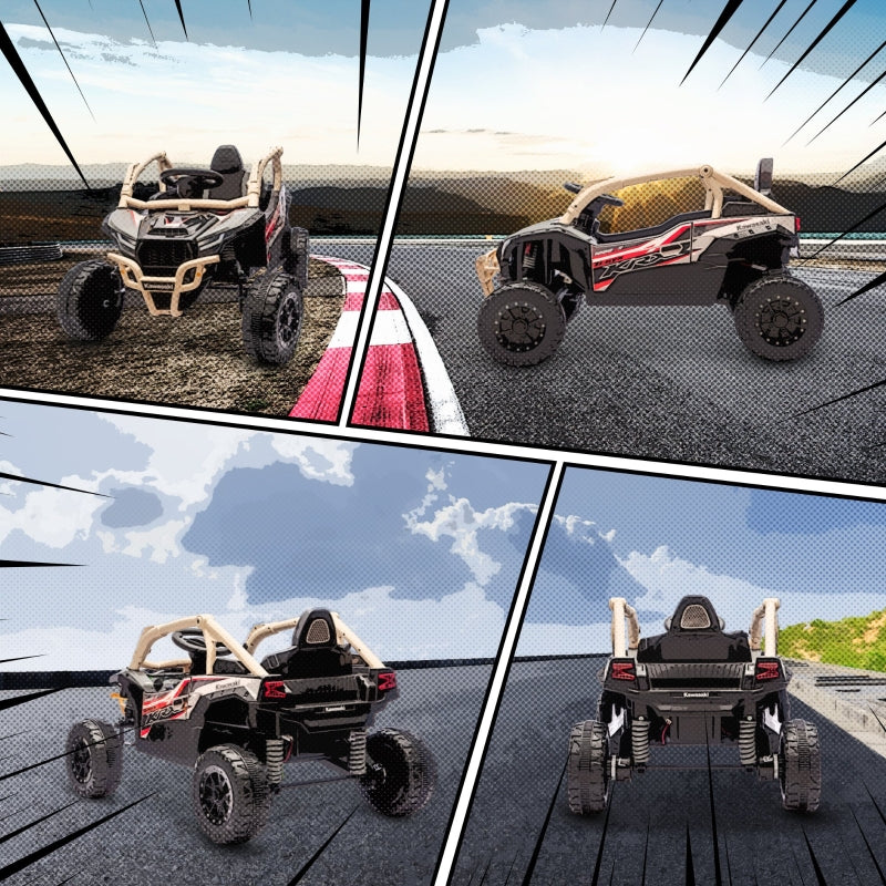 Electric Off-Road Vehicle for Children with Remote Control and LED Lights, Yellow