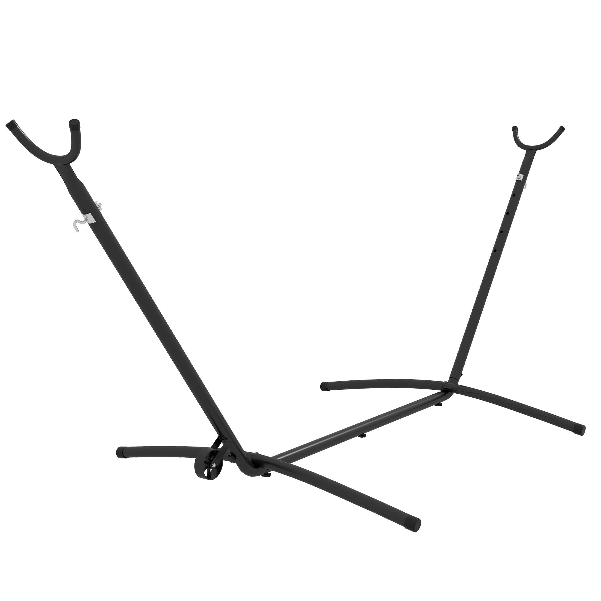 Hammock Stand with Wheels, Adjustable Hooks, Carrying Bag, 220 kg Capacity - Sturdy Steel