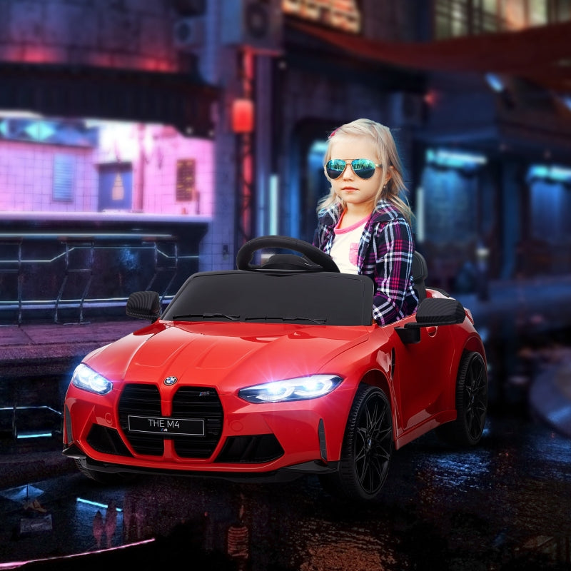 12V BMW Licensed Kids Car with Remote Control, Suspension, LED Lights, Red
