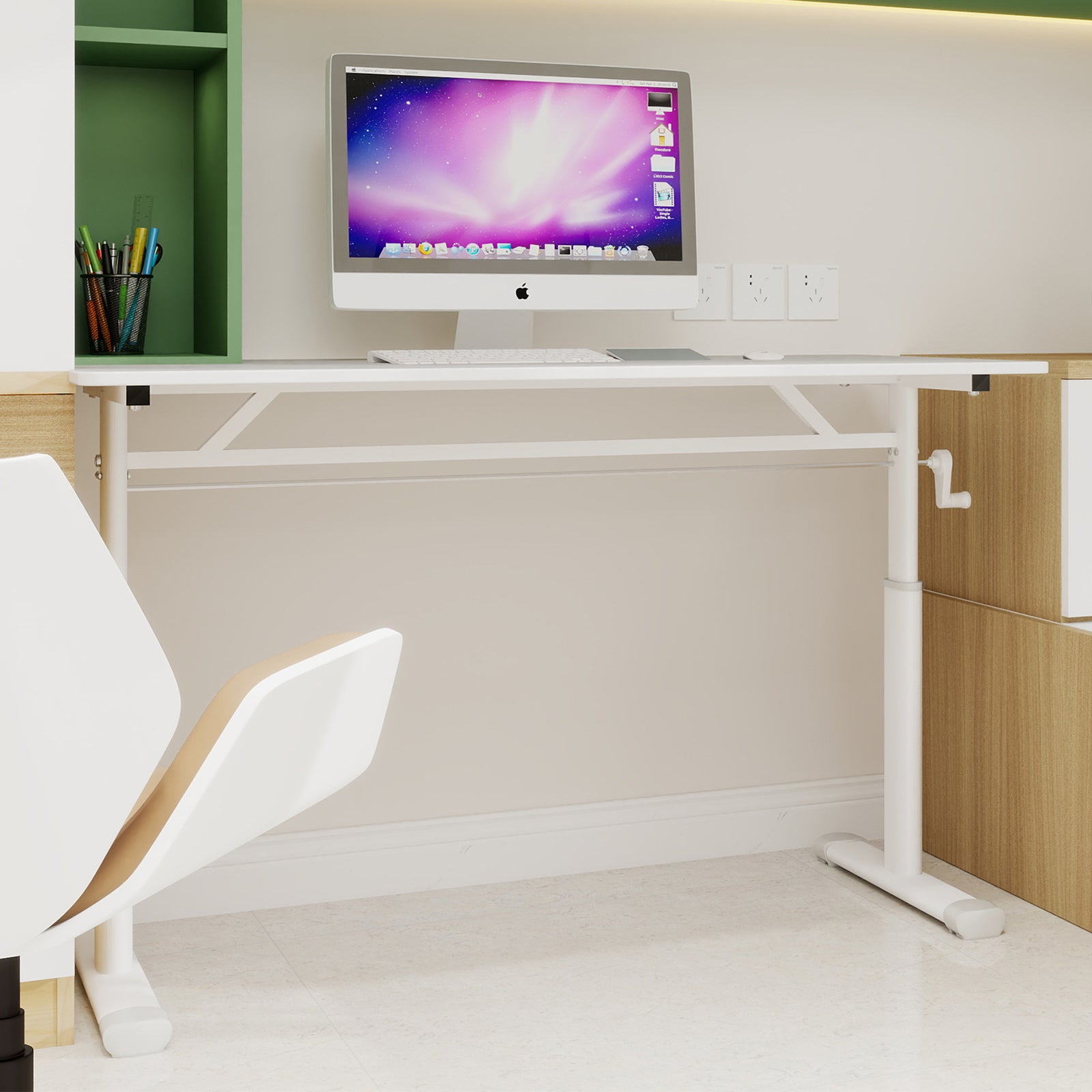 Adjustable Study Desk, Height-Adjustable Multi-Purpose Compact Design