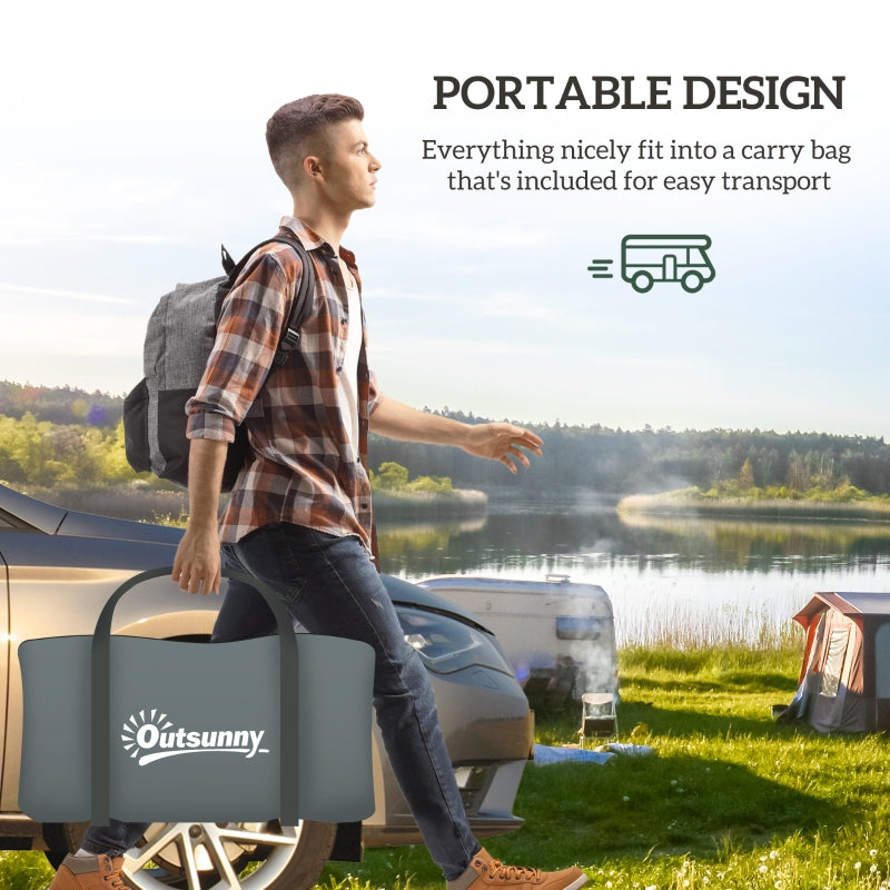 Six-Man Camping Tent with Small Rainfly and Accessories, Orange