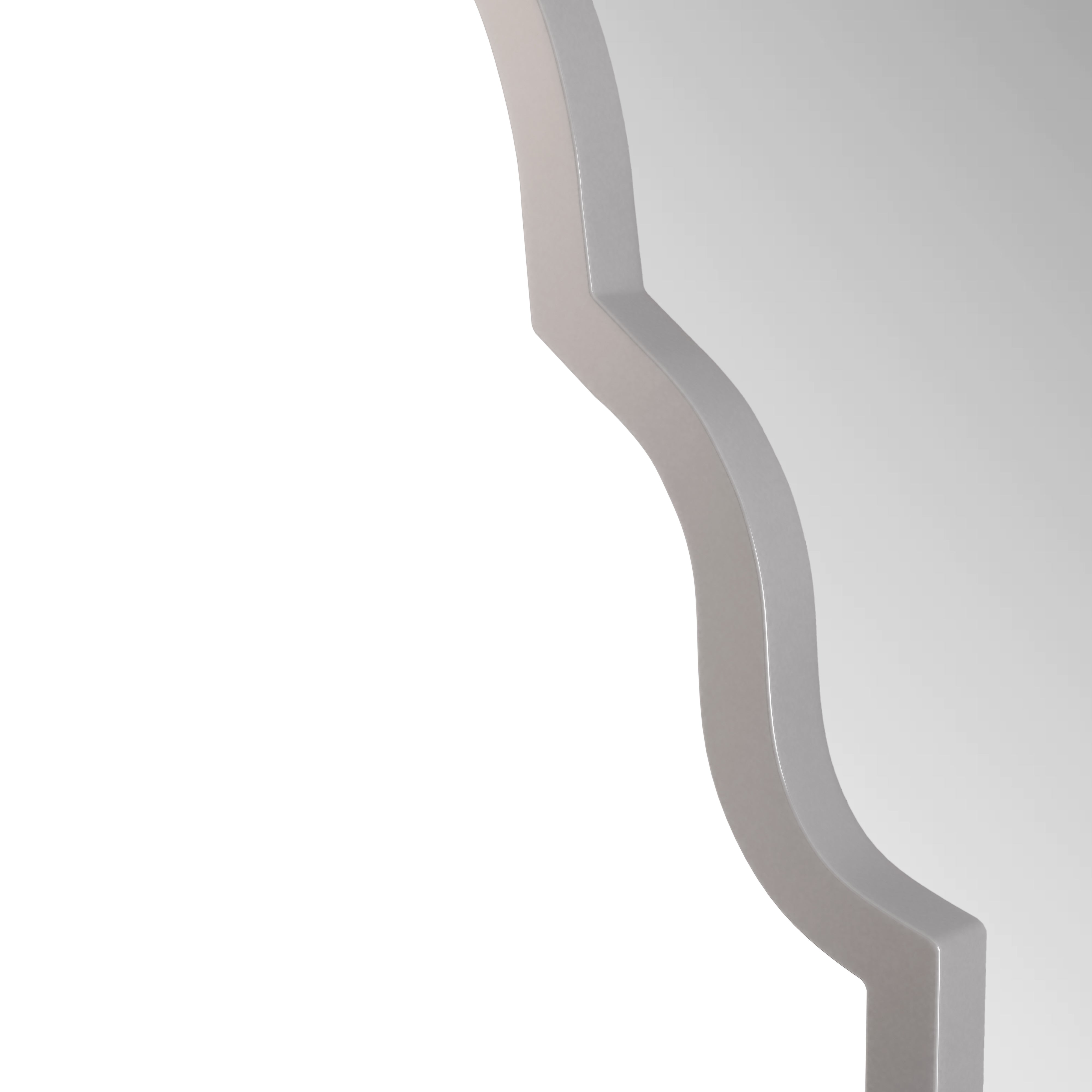 Rectangular Mirror, 61x101CM Wall Mount for Bathroom/Bedroom, Silver Metal Frame