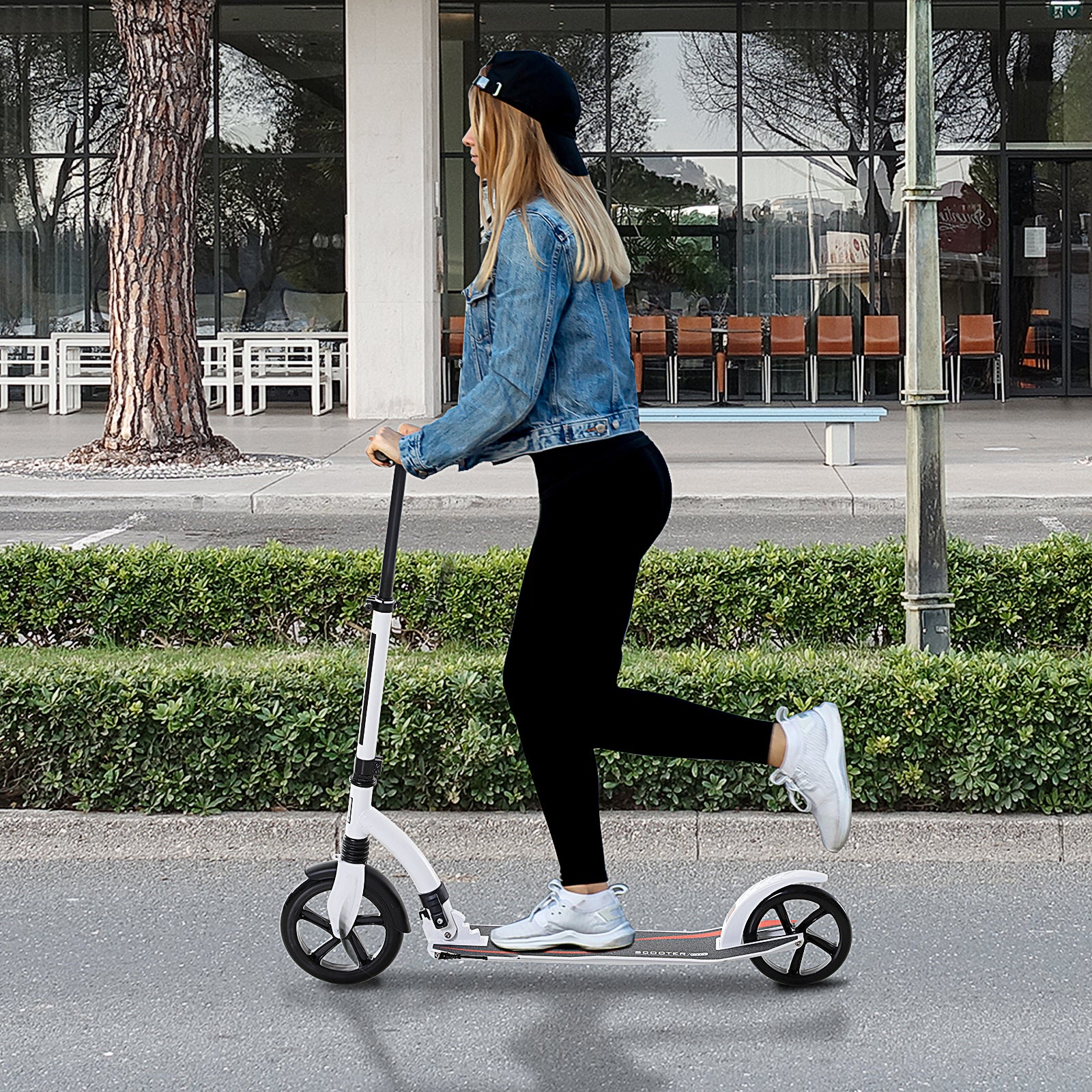 Children's Scooter, Foldable, Height Adjustable, Aluminum White