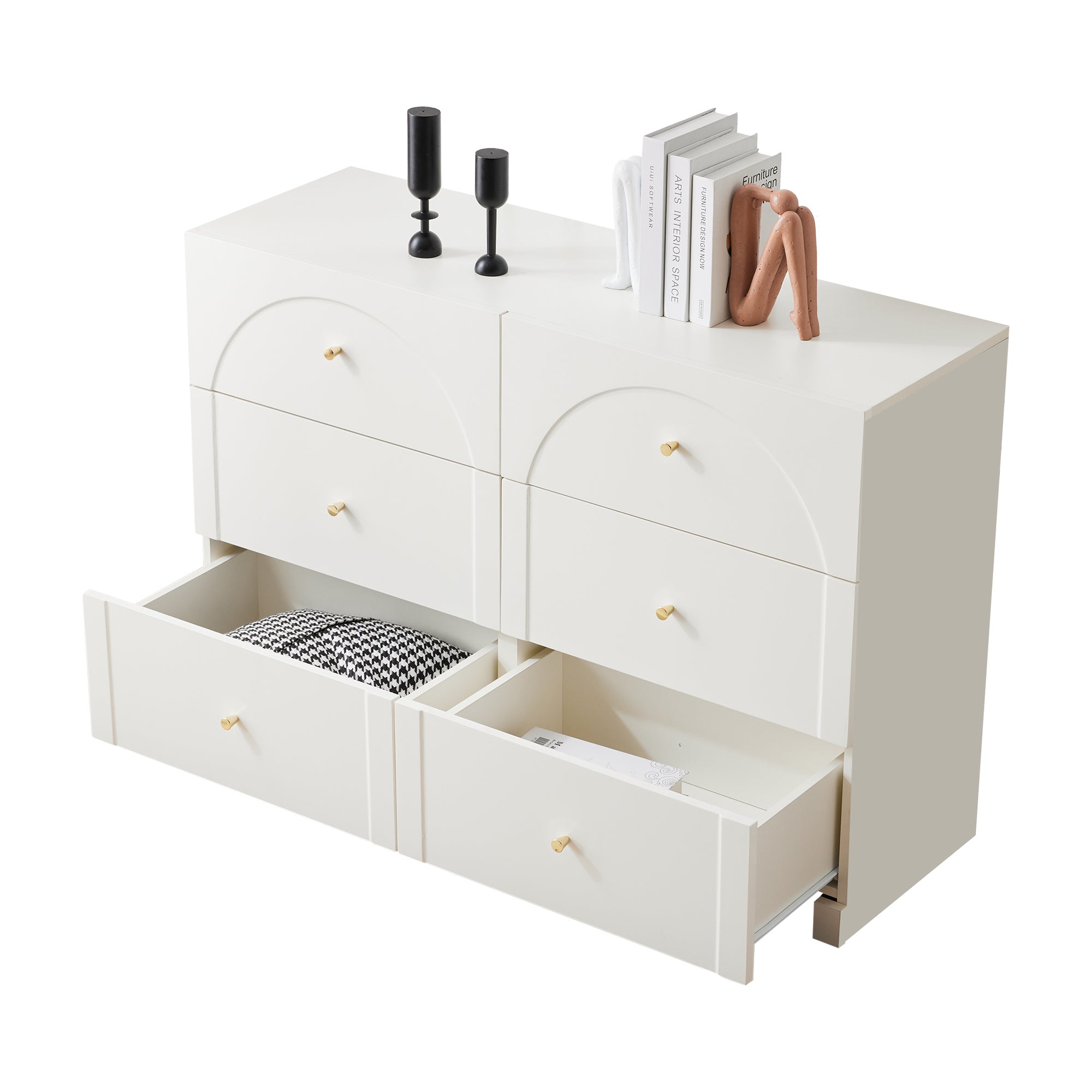 Chest of Drawers with 6 Drawers, White
