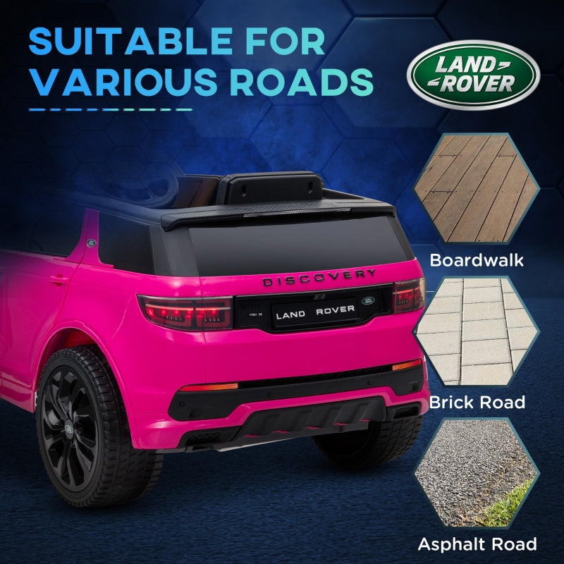 Licensed Land Rover Discovery Sport 12V Kids Ride on Car, Pink