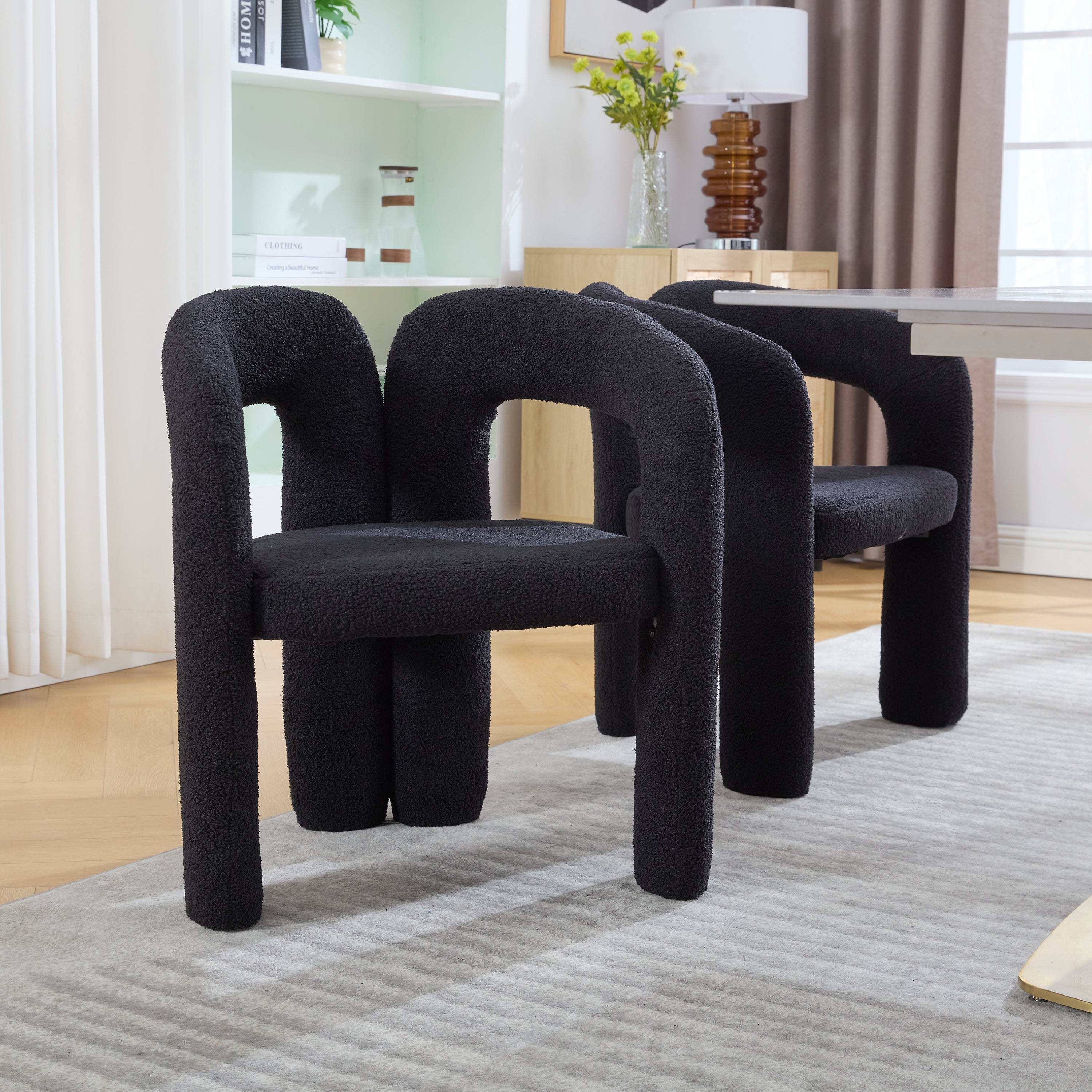 Premium Armchair, Ergonomic with Back Support, Teddy Pile